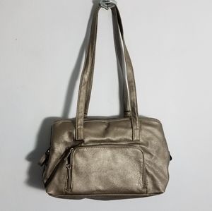Awesome Merona pale gold vegan leather bag